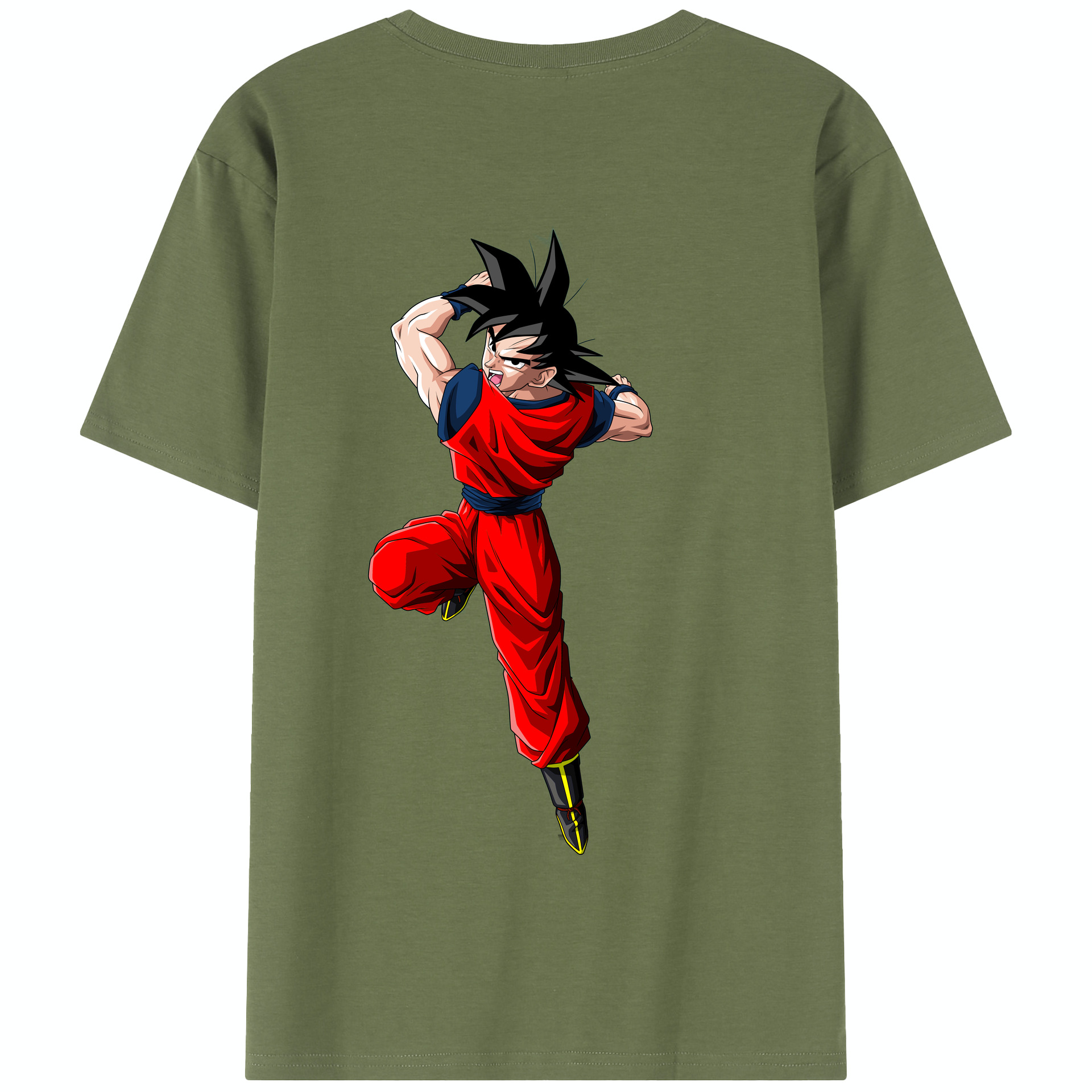 （画像用） ドラゴンボール 孫悟空（そん ごくう）Son Goku カカロット DRAGON BALL Kakarotto 綿100％半袖Tシャツ（背面プリント）